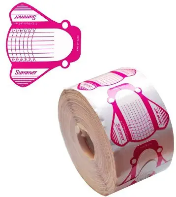   Szablony do przedłużania paznokci, różowe 100 szt.