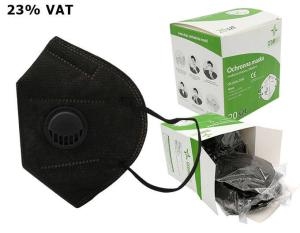 CEDARMEDMaseczka KN95  CZARNA z zaworkiem 1 szt.