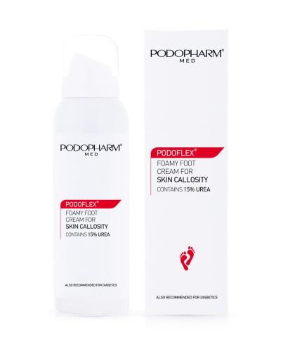 PODOFLEX foamy foot cream for skin callosity.jpg  PODOFLEX® Krem do stóp w piance na zrogowacenia 125 ml