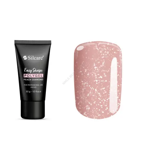 big_peach-diamond.jpg   Akrylożel Silcare Polygel Easy Shape Peach Diamond 30 g 