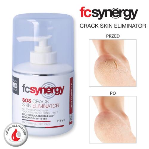 sos_crack_skin_eliminator.jpg  Mollon FC Synergy SOS CRACK SKIN ELIMINATOR 225 ML Żel do usuwania twardej , zgrubiałej skóry pięt
