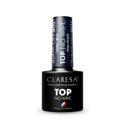 TOP_NoWipe_glitter_BLUE.jpg  CLARESA Top No Wipe Glitter Blue - 5 g 
