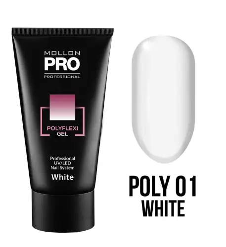mollon_pro_polyflexi_01.jpg  MOLLON PRO PolyFlexy Gel 01 WHITE 60 ml