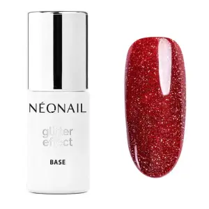 NeoNail 9598-7 Baza hybrydowa Glitter Effect Red Shine 7,2 ml
