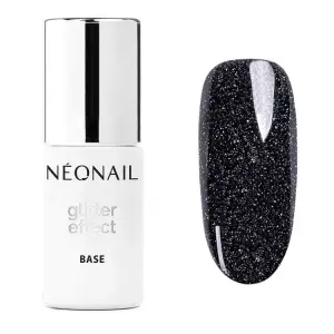 NeoNail 9600-7 Baza hybrydowa Glitter Effect Base Black Shine 7,2 ml