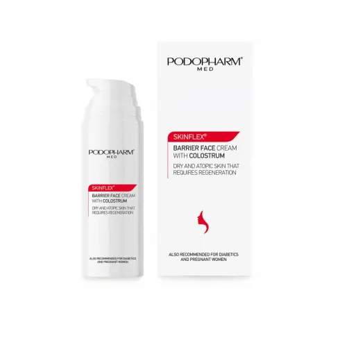 krem_barierowy Podopharm.jpg  PODOPHARM SKINFLEX® Krem barierowy do twarzy z colostrum 50ml