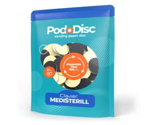 Clavier Nakładki 100 szt. Ścierne Tarcze wymienne PodoDisc do Pedicure gradacja 25mm, 80 grit 