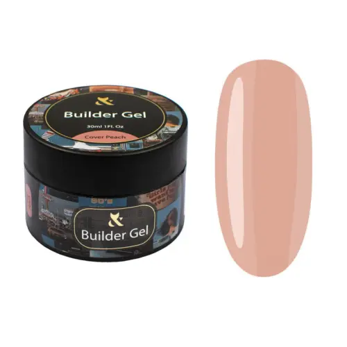 builder-gel_cover-peach-1-foz.jpg  F.O.X Nails Professional - Builder Gel Cover Peach - Żel Budujący - 30 ml