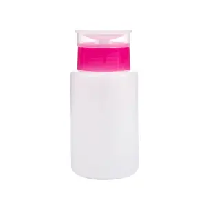 Dozownik z pompką różowy / czarny 150 ml 