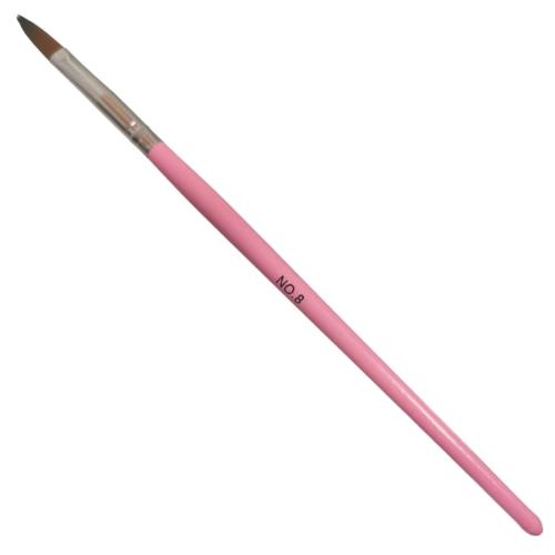 do-akrylu-8.jpg  Pędzelek do akrylu pink koci język #8