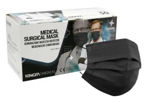 Maska medyczna maseczka czarna 50 szt.