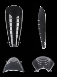 Szablon plastikowy do akrylożelu BALERINA z podziałką 120 szt.