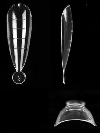 Szablon plastikowy do akrylożelu MIGDAŁ z podziałką 120 szt.