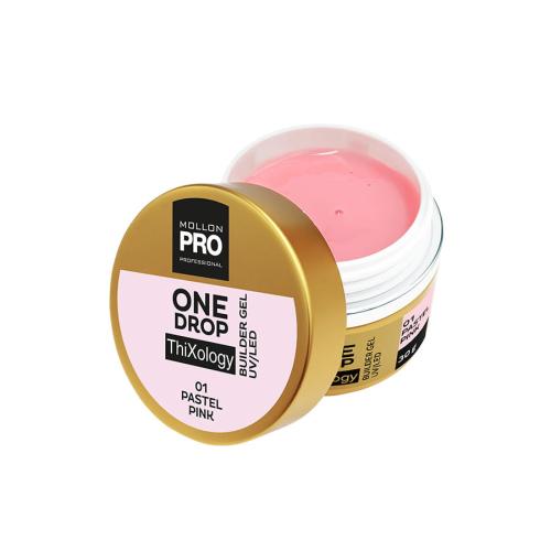 01_PASTEL_PINK_ONE_DROP_THIXOLOGY_BUILDER_GEL_30ml_Mollon_PRO.jpg  Mollon PRO  ONE DROP ThiXology Builder Gel 01. Pastel Pink 30 ml 