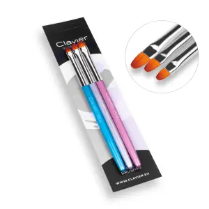 Clavier Zestaw pędzelków do żelu Tricolore 3 szt.