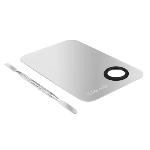paletka-duza-clavier-2.webp  Clavier Paletka do mieszania Metalowa tacka ze szpatułką – duża