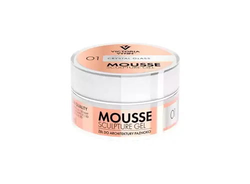 mousse-crystal-victoria-vynn.webp  Victoria Vynn Mus-Żel budujący  01 Crystal Glass  Mousse Sculpture Gel 15 ml