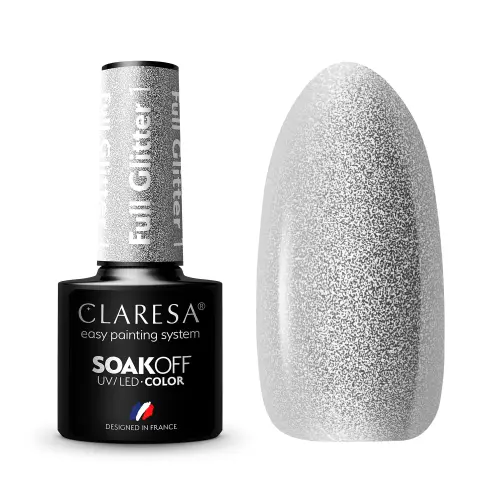 FULL GLITTER 1.jpg  CLARESA  Lakier Hybrydowy Full Glitter 1 - 5g