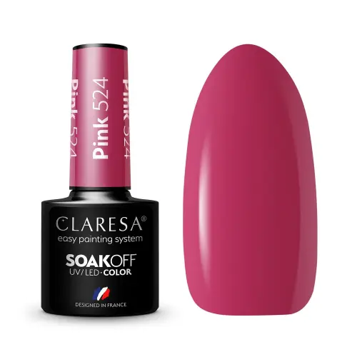PINK 524.jpg  CLARESA LAKIER HYBRYDOWY PINK 524 - 5g