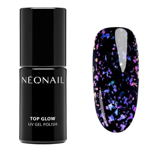 9903.webp  NEONAIL 9903-7  Top hybrydowy Top Glow Violet Aurora Flakes 7,2 ml 