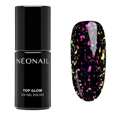 9902.webp  NEONAIL 9902-7 Top hybrydowy Top Glow Rose Aurora Flakes 7,2 ml 