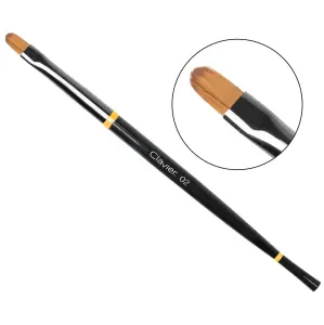 Clavier Pędzelek do manicure, żelu i akrylożelu – Okrągły nr 02 – czarny