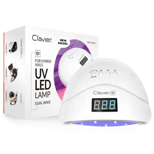 lampa-uv-Q1-nowy-model-glowne.webp  Lampa UV LED do Paznokci, Lustro – CLAVIER – Q1, Hybryd, Żeli 48W