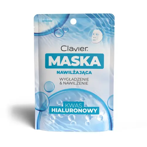 Kwas-hialuronowy-2.webp  Clavier Maska do twarzy w płacie - nawilżająca, wygładzająca, 25ml