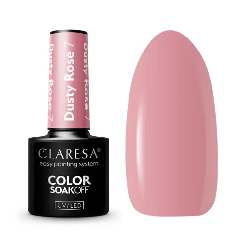DUSTY-ROSE_7.jpg  Claresa Lakier hybrydowy Dusty Rose 7 - 5g