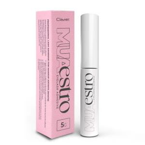 Clavier MUAestro Klej do kępek rzęs z pędzelkiem WHITE 5g