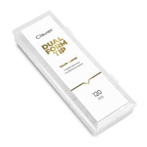 Formy do przedłużania paznokci Dual Form Tip formy dolne do kwadratu, forma squoval, 120 szt.