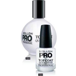 MOLLON PRO Top coat quick dryer top nawierzchniowy przyśpieszający wysychanie lakieru 15 ml 