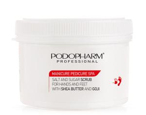 PODOPHARM # Peeling solno-cukrowy do dłoni i stóp z masłem shea i goji 600 g