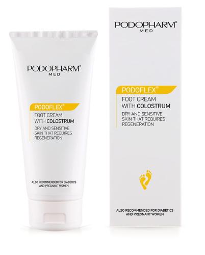 KREM DO STÓP Z COLOSTRUM.jpg  PODOPHARM Podoflex Krem do stóp z colostrum 75 ml