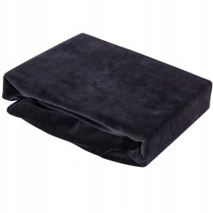 PRZEŚCIERADŁO / POKROWIEC WELUROWE NA ŁÓŻKO CIEMNO SZARY 70x190 