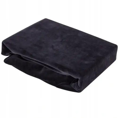 PRZESCIERADLO-WELUROWE-Z-GUMKA-GRAFITOWE.jpg  PRZEŚCIERADŁO / POKROWIEC WELUROWE NA ŁÓŻKO CIEMNO SZARY 70x190 