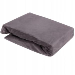 PRZEŚCIERADŁO / POKROWIEC WELUROWE NA ŁÓŻKO  SZARY 70x190  