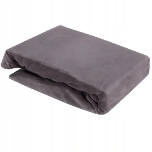 PRZESCIERADLO-WELUROWE-Z-GUMKA-SZARE.jpg  PRZEŚCIERADŁO / POKROWIEC WELUROWE NA ŁÓŻKO  SZARY 70x190  