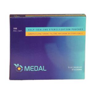 Torebki do sterylizacji 200 szt. wymiar 5,7 cm x 10 cm