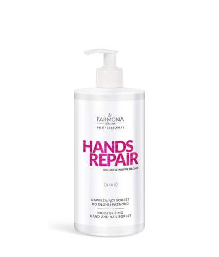 hands-repair-sorbet-do-dloni.png  FARMONA HANDS REPAIR Nawilżający sorbet do dłoni i paznokci 500 ml 