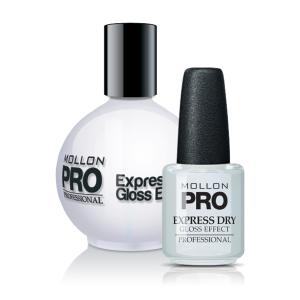 MOLLON PRO Express dry gloss effect płyn przyśpieszający wysychanie lakieru 15 ml