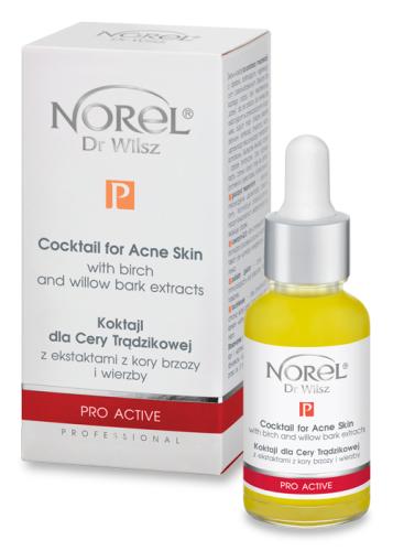   NOREL Pro Active Koktajl dla cery trądzikowej z ekstraktami z kory brzozy i wierzby 30 ml