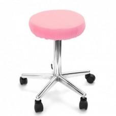 Pokrowiec na taboret frotte jasnoróżowy