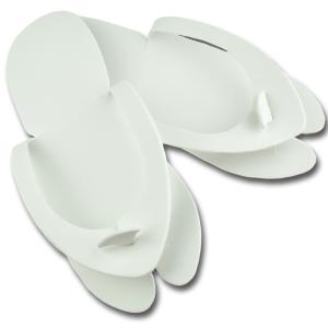 Klapki japonki białe z pianki sieciowanej 1 para 