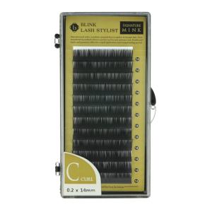 SECRET LASHES Rzęsy Mink Czarne - 12 pasków, profil D, grubość 0,15 mm, długość 15 mm